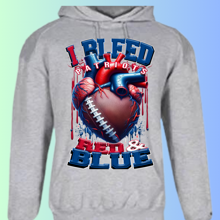 I Bleed Football Hoodies