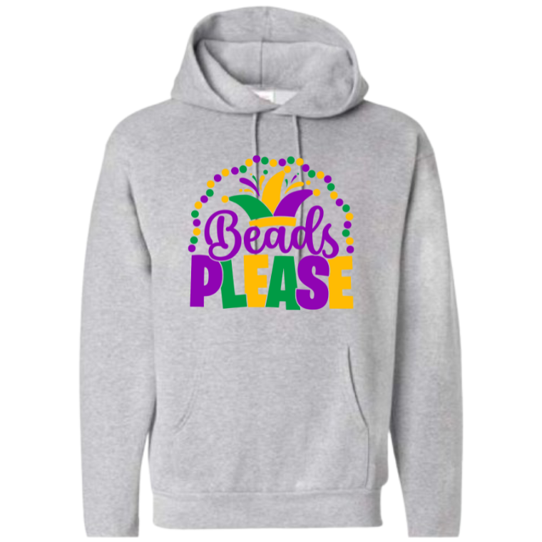 Beads Please Mardi Gras Hoodie