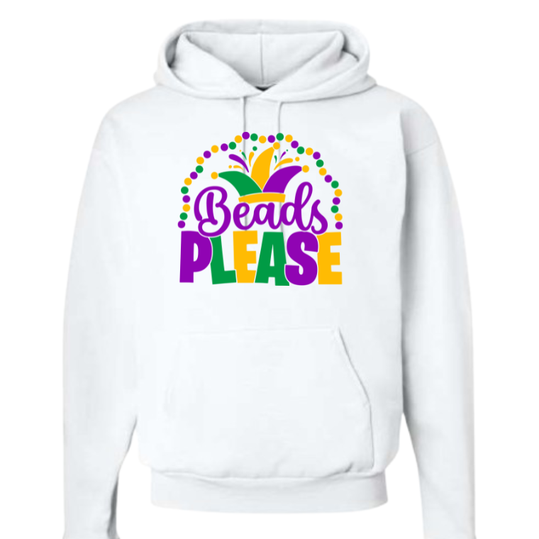 Beads Please Mardi Gras Hoodie