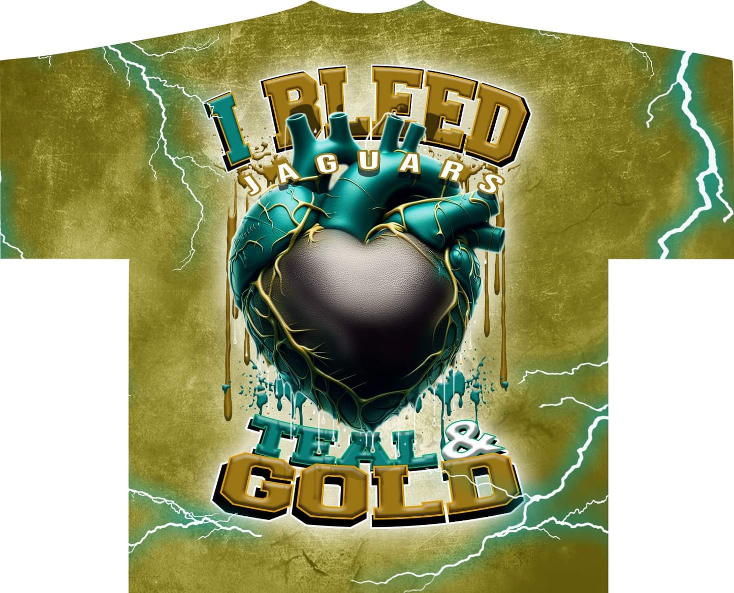 I Bleed Allover Pro Football Tee