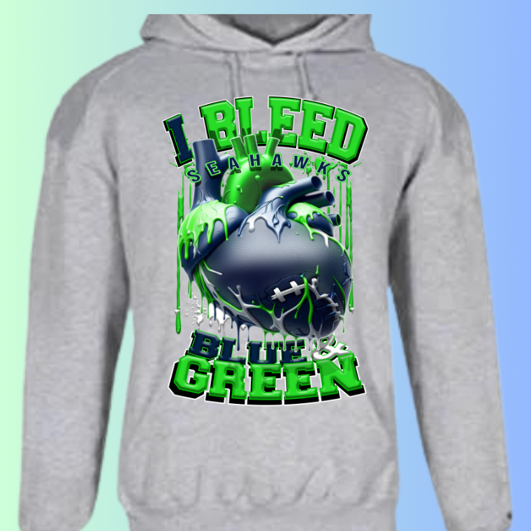 I Bleed Football Hoodies