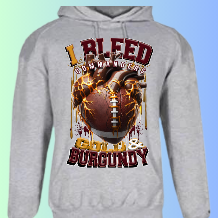 I Bleed Football Hoodies