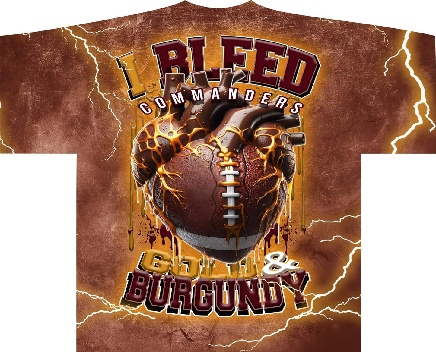 I Bleed Allover Pro Football Tee