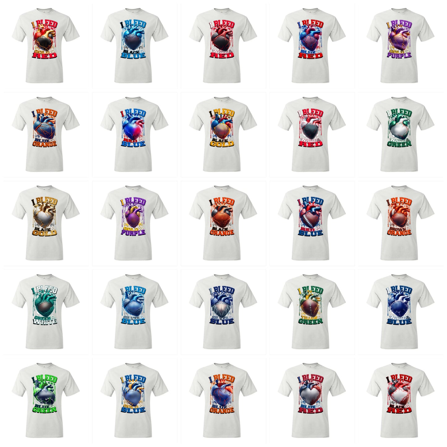 I Bleed Football T-Shirts