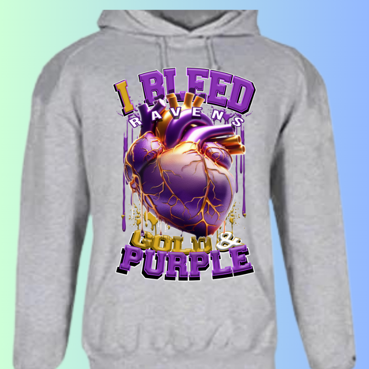 I Bleed Football Hoodies