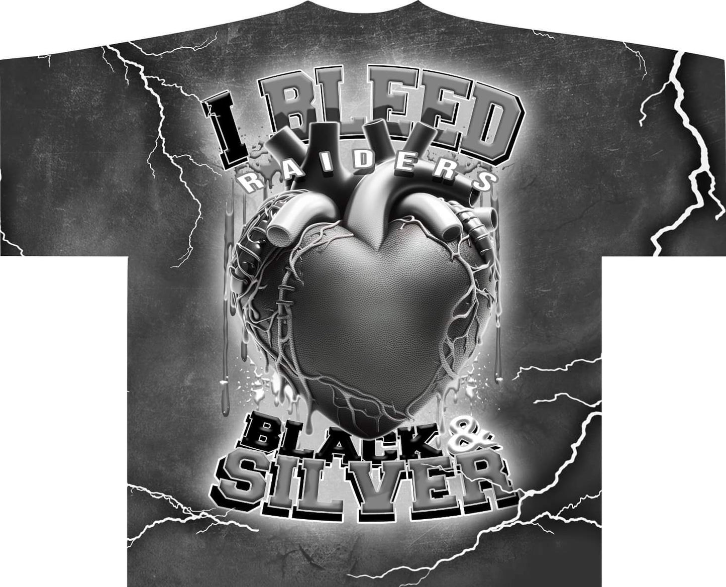 I Bleed Allover Pro Football Tee