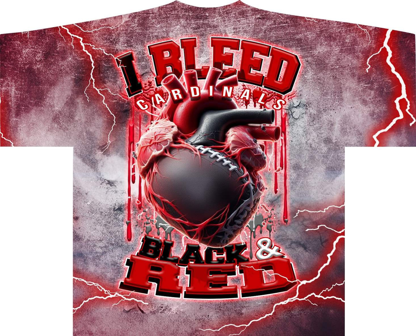 I Bleed Allover Pro Football Tee
