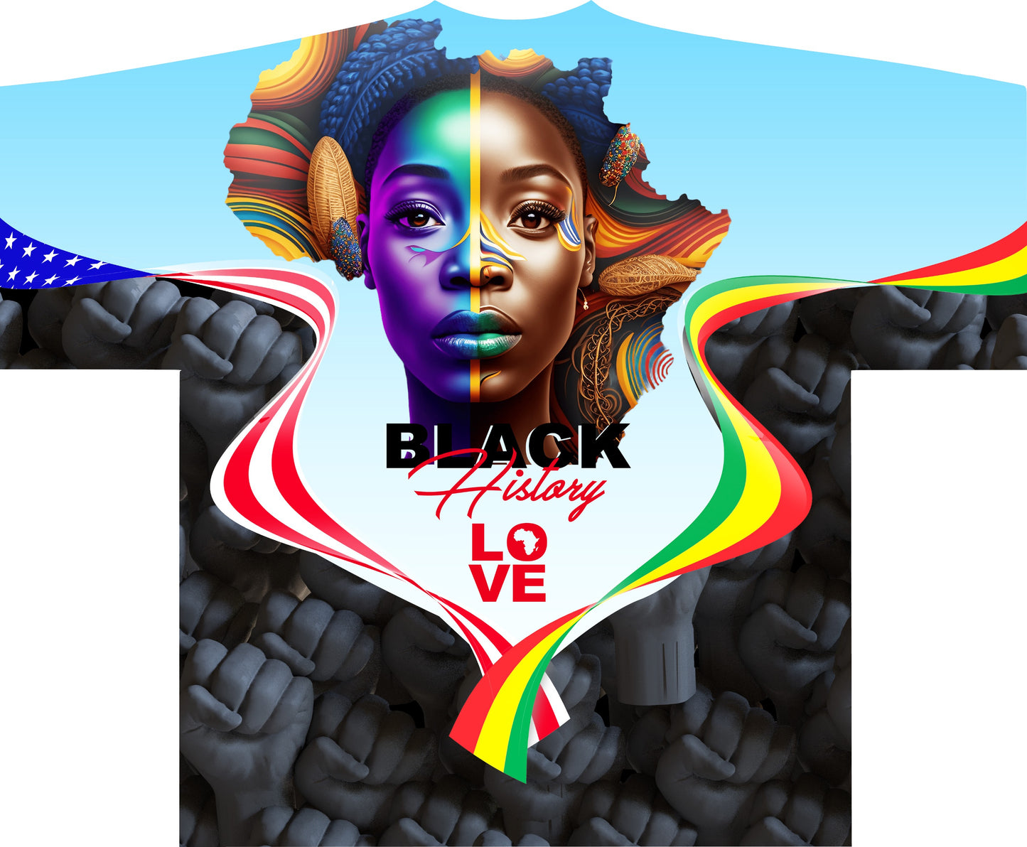 Black History All Over/3D T-Shirt