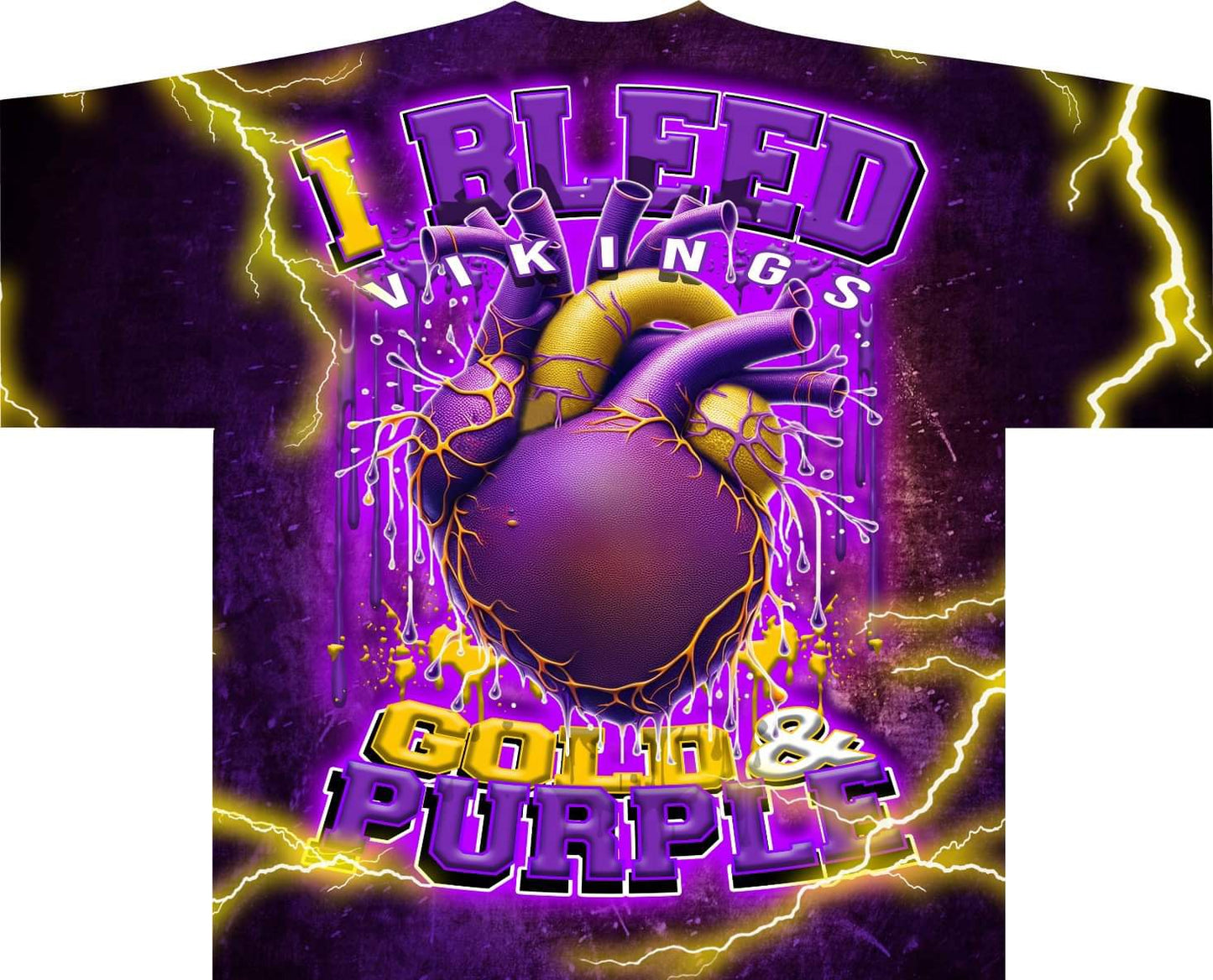 I Bleed Allover Pro Football Tee