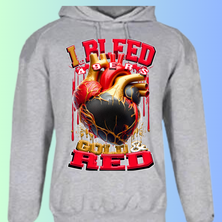 I Bleed Football Hoodies
