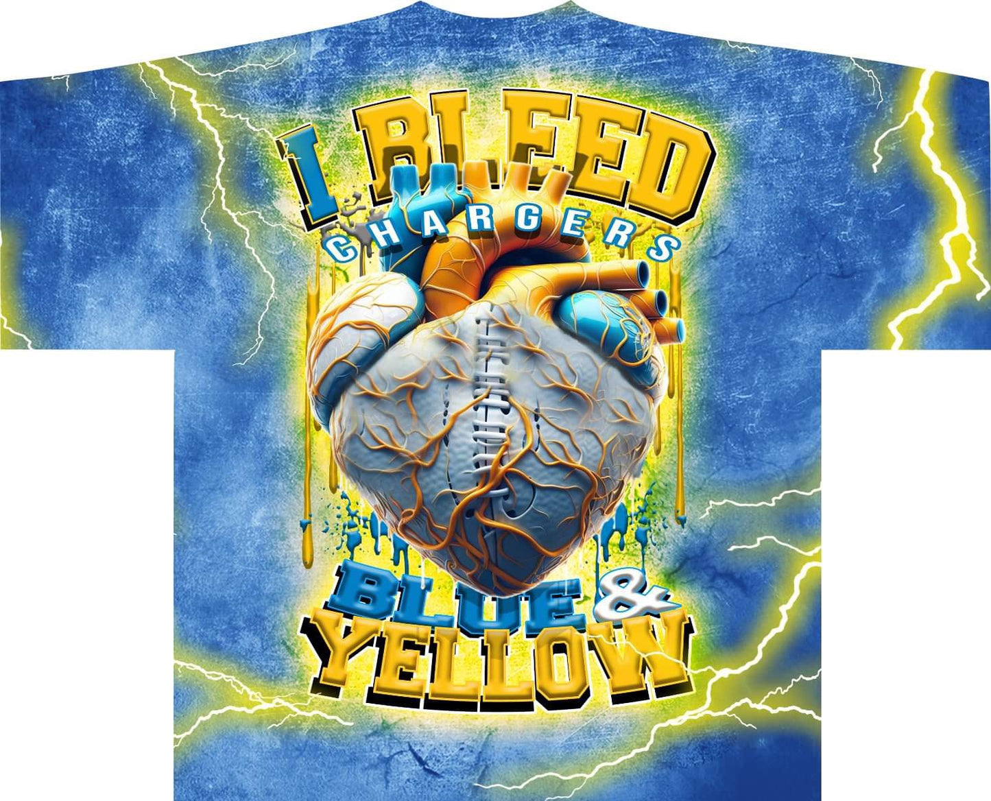 I Bleed Allover Pro Football Tee