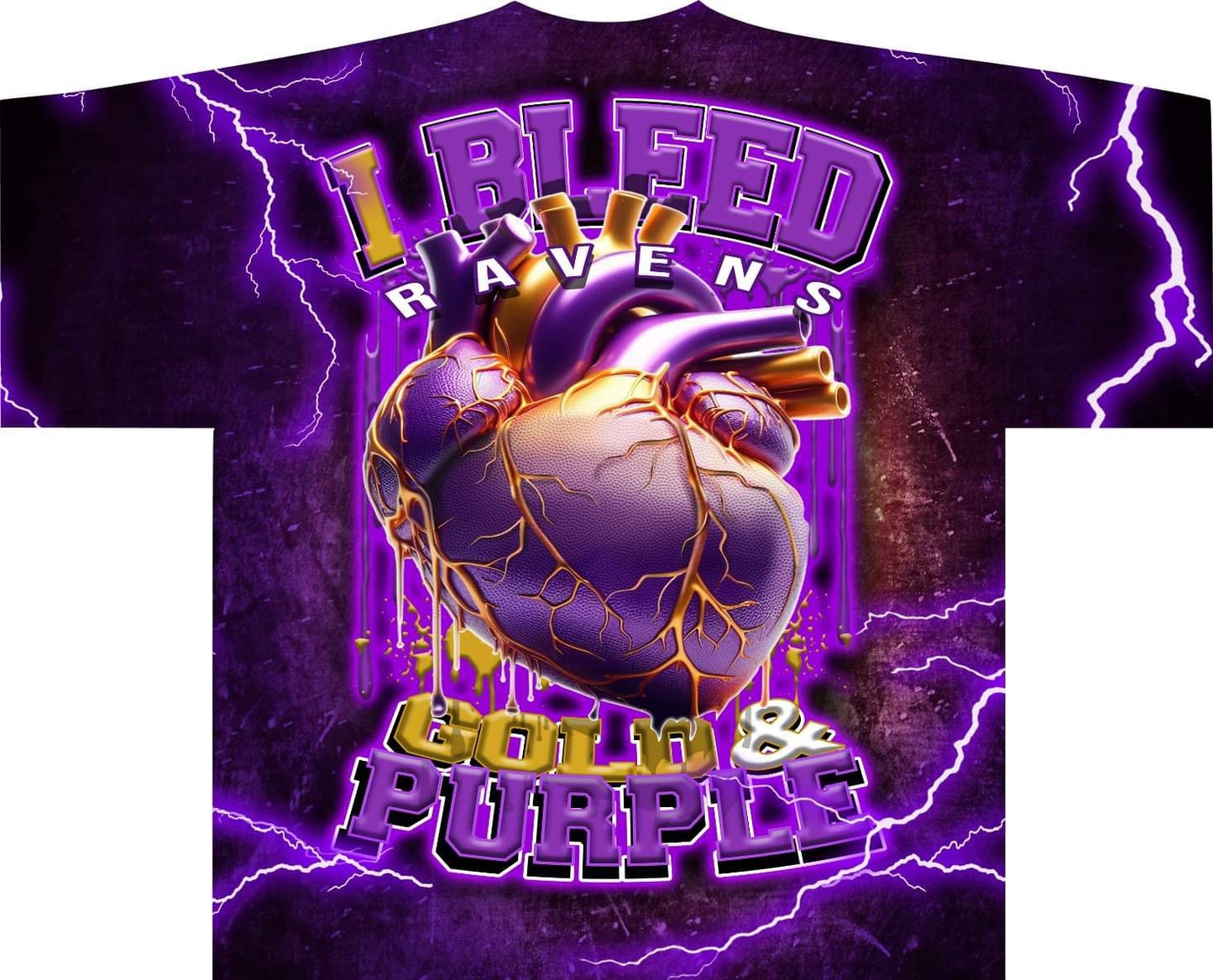 I Bleed Allover Pro Football Tee