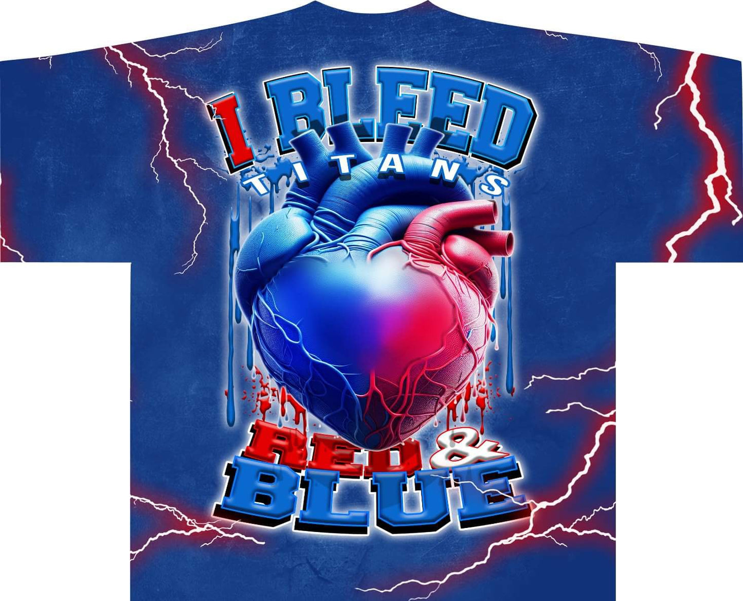 I Bleed Allover Pro Football Tee