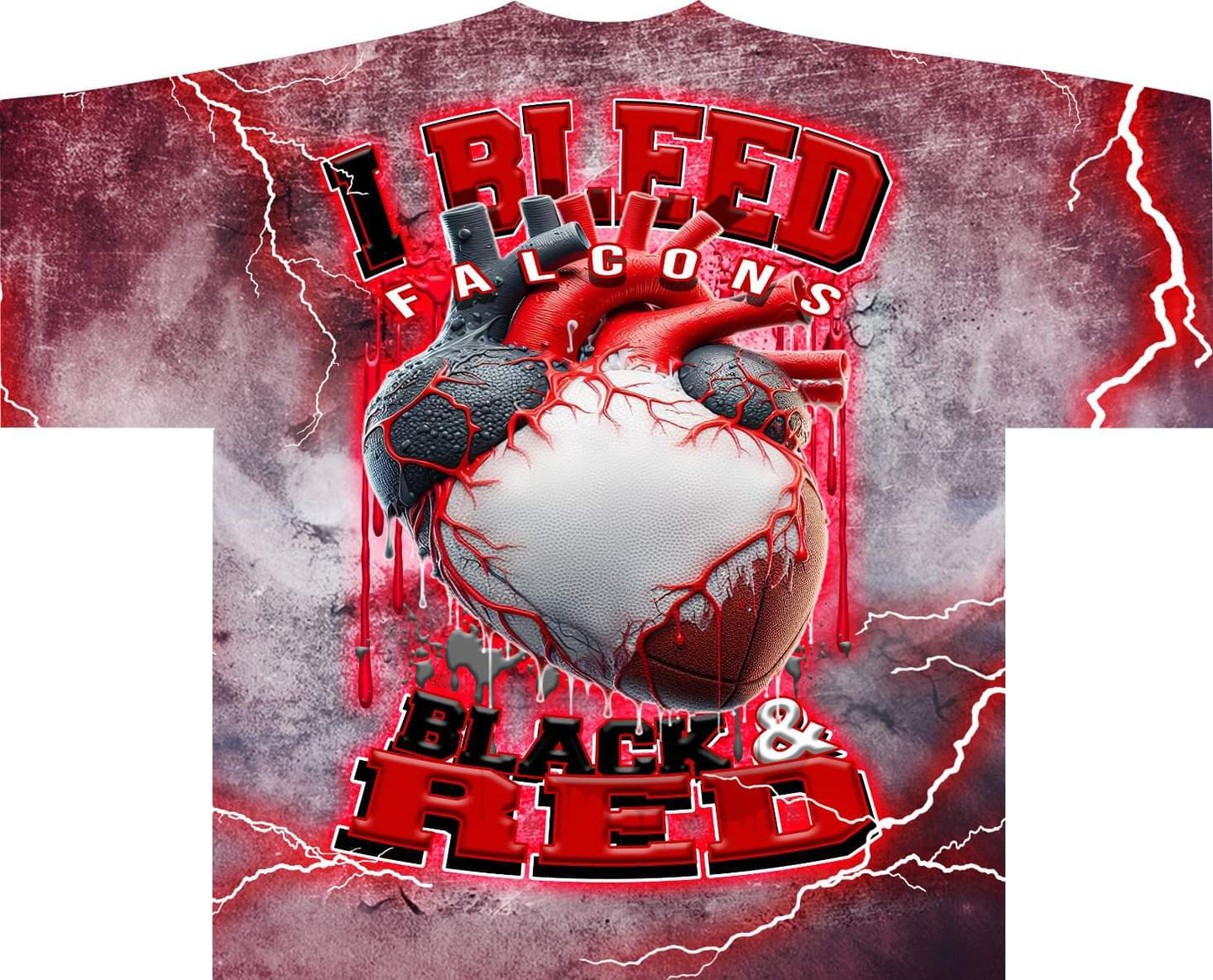 I Bleed Allover Pro Football Tee