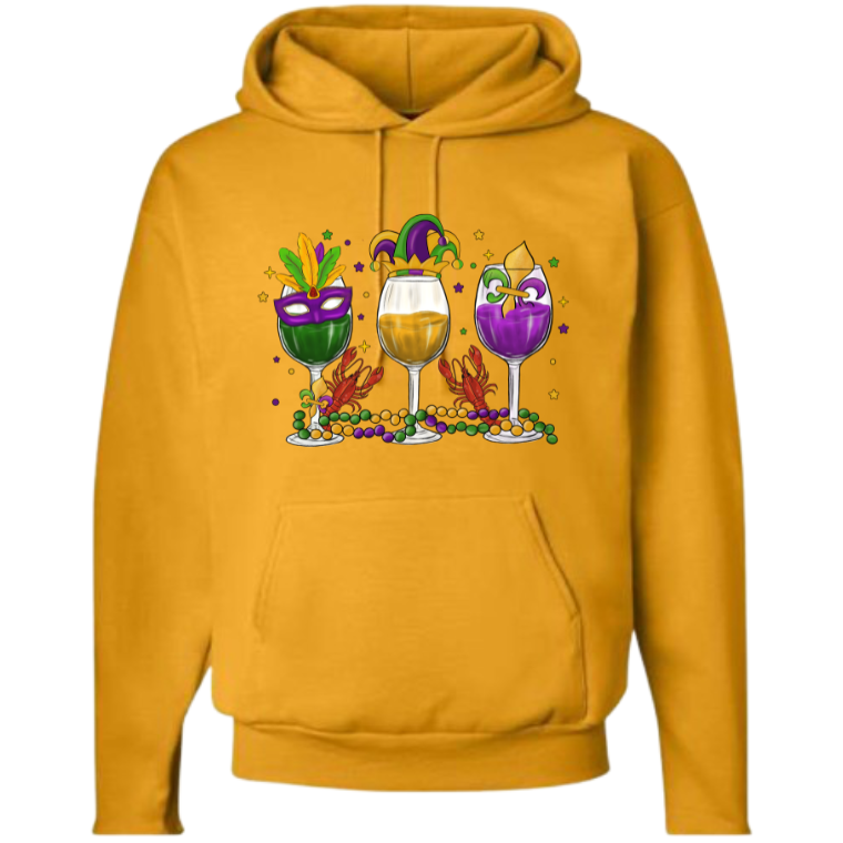Mardi Gras Wine Hoodie