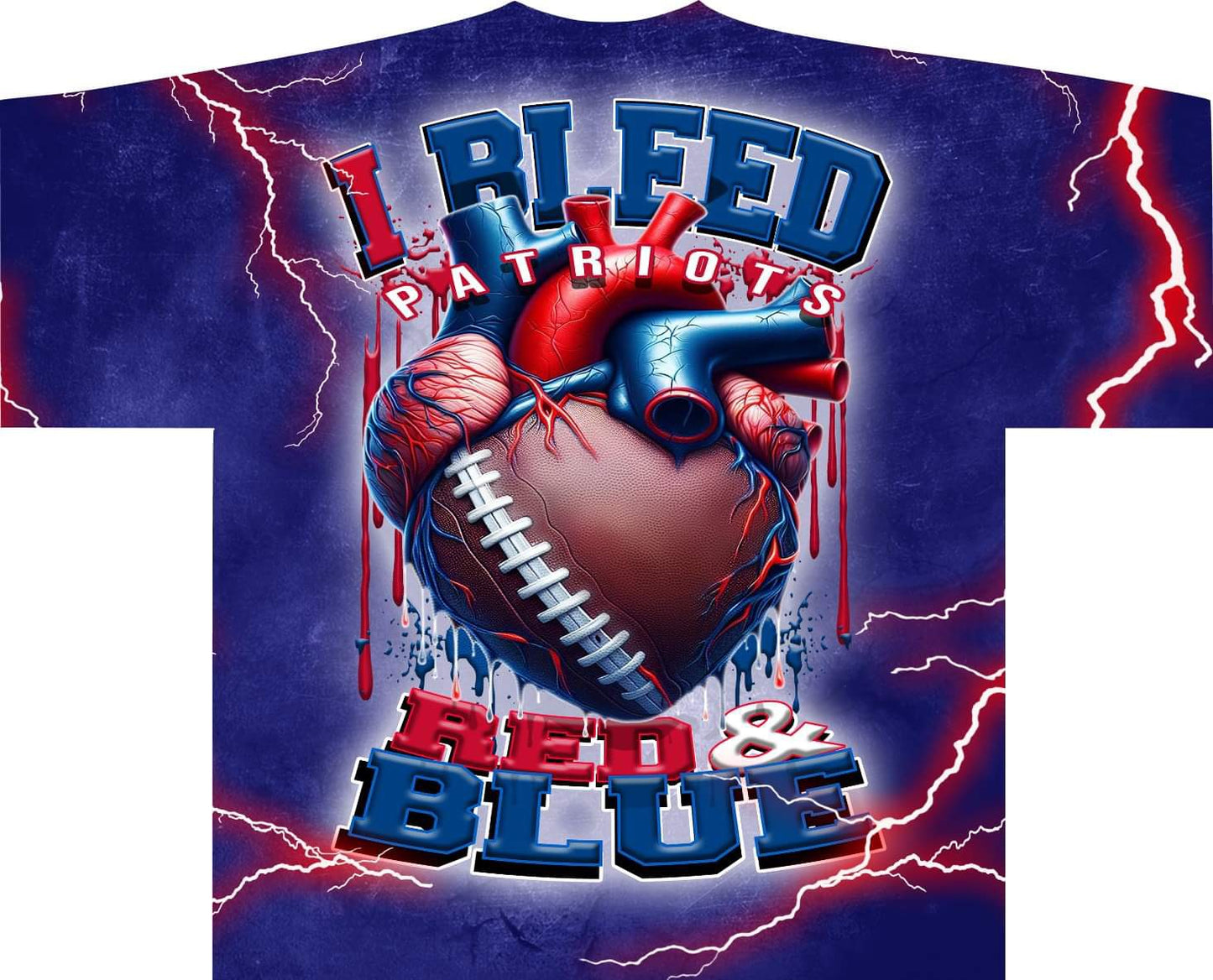 I Bleed Allover Pro Football Tee