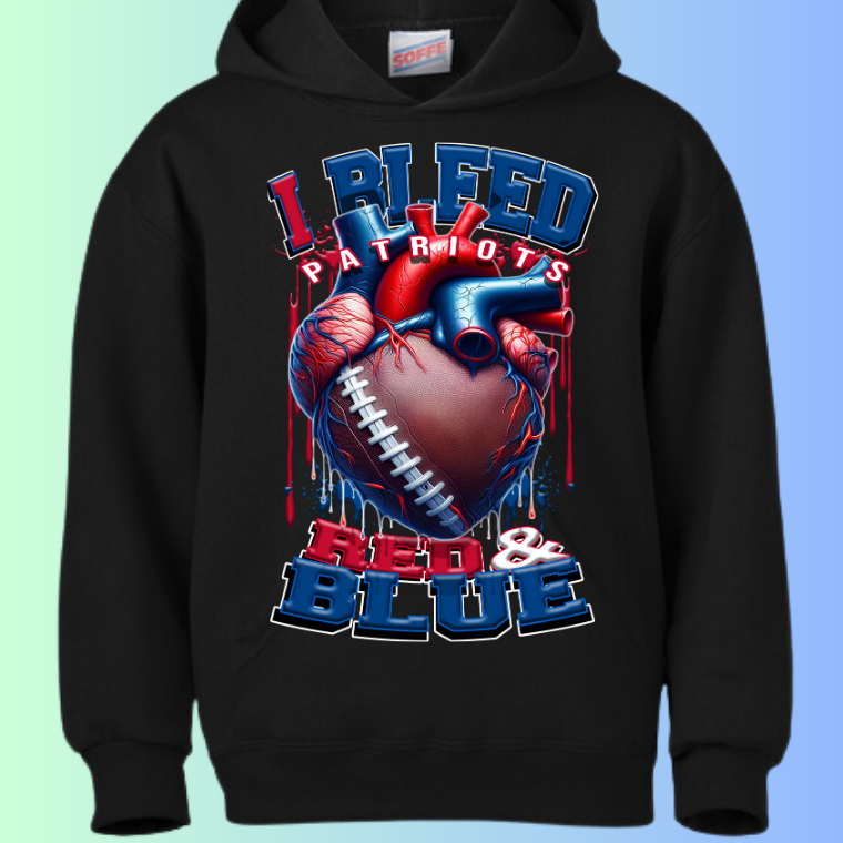 I Bleed Football Hoodies