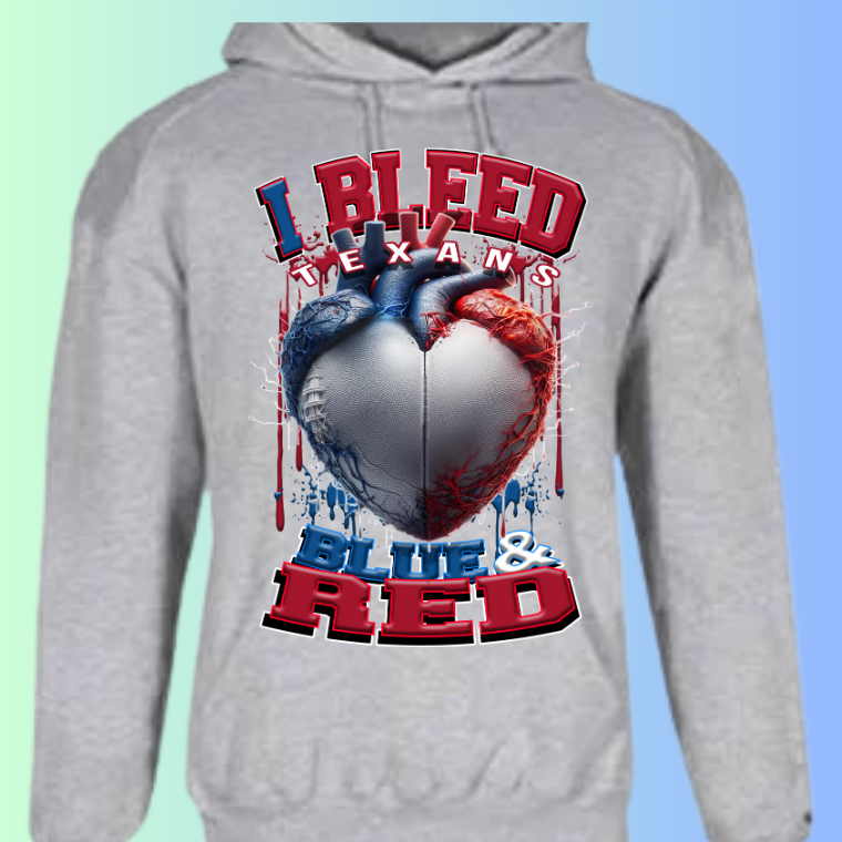 I Bleed Football Hoodies