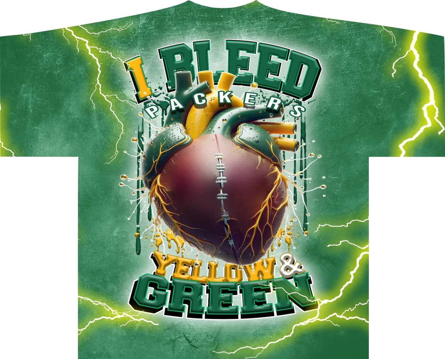 I Bleed Allover Pro Football Tee