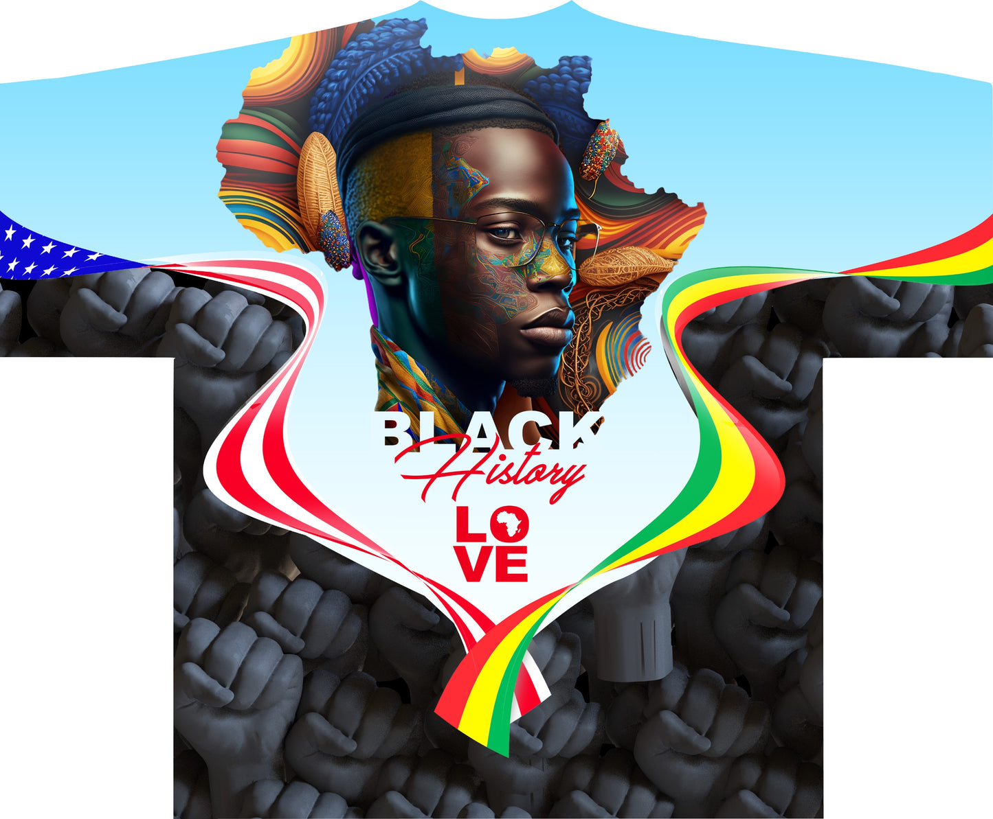 Black History All Over/3D T-Shirt
