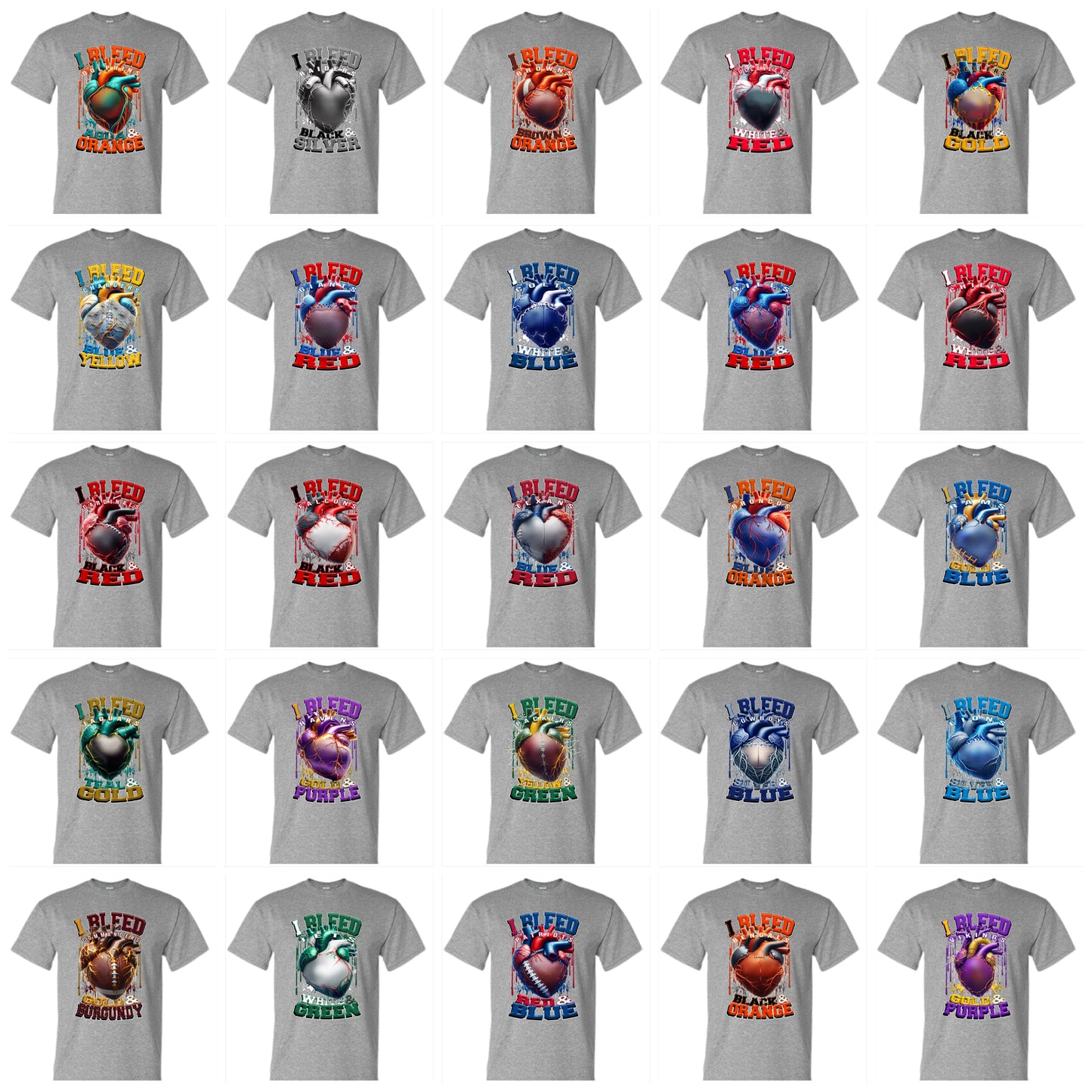 I Bleed Football T-Shirts