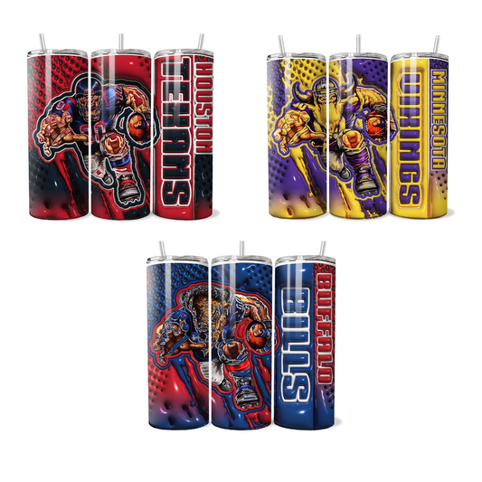 3D Pro Football Tumblers