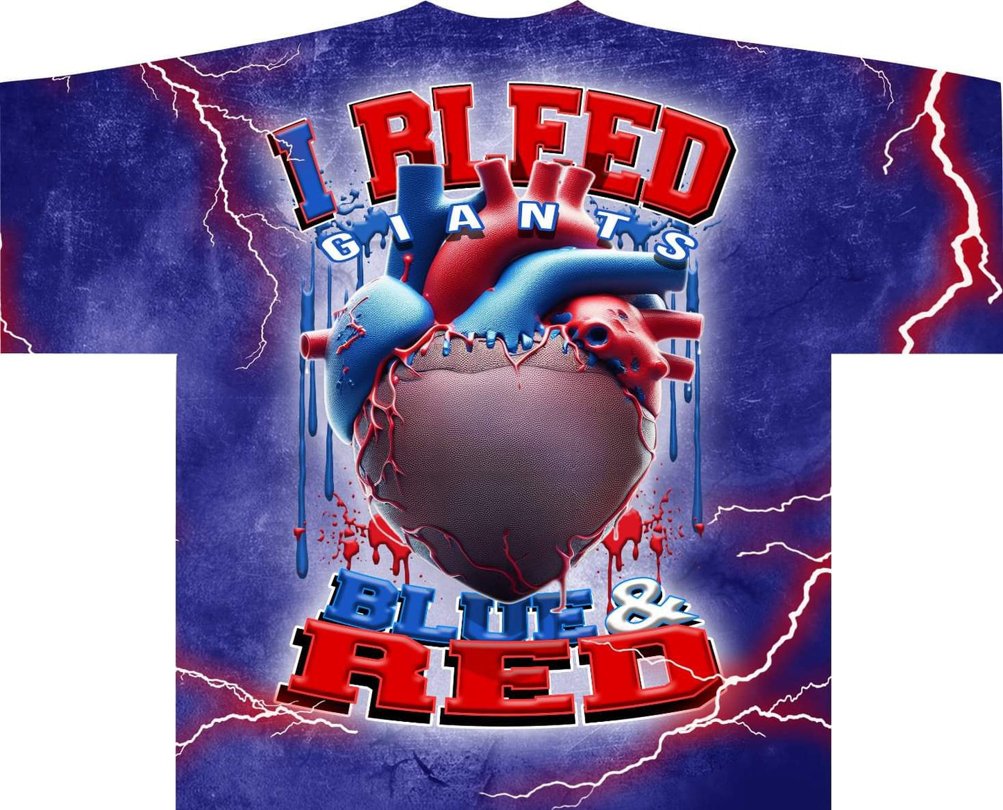 I Bleed Allover Pro Football Tee