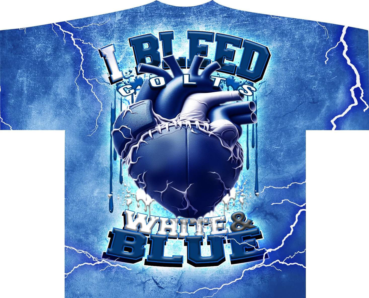 I Bleed Allover Pro Football Tee