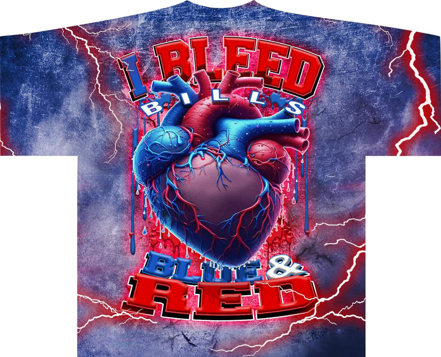 I Bleed Allover Pro Football Tee