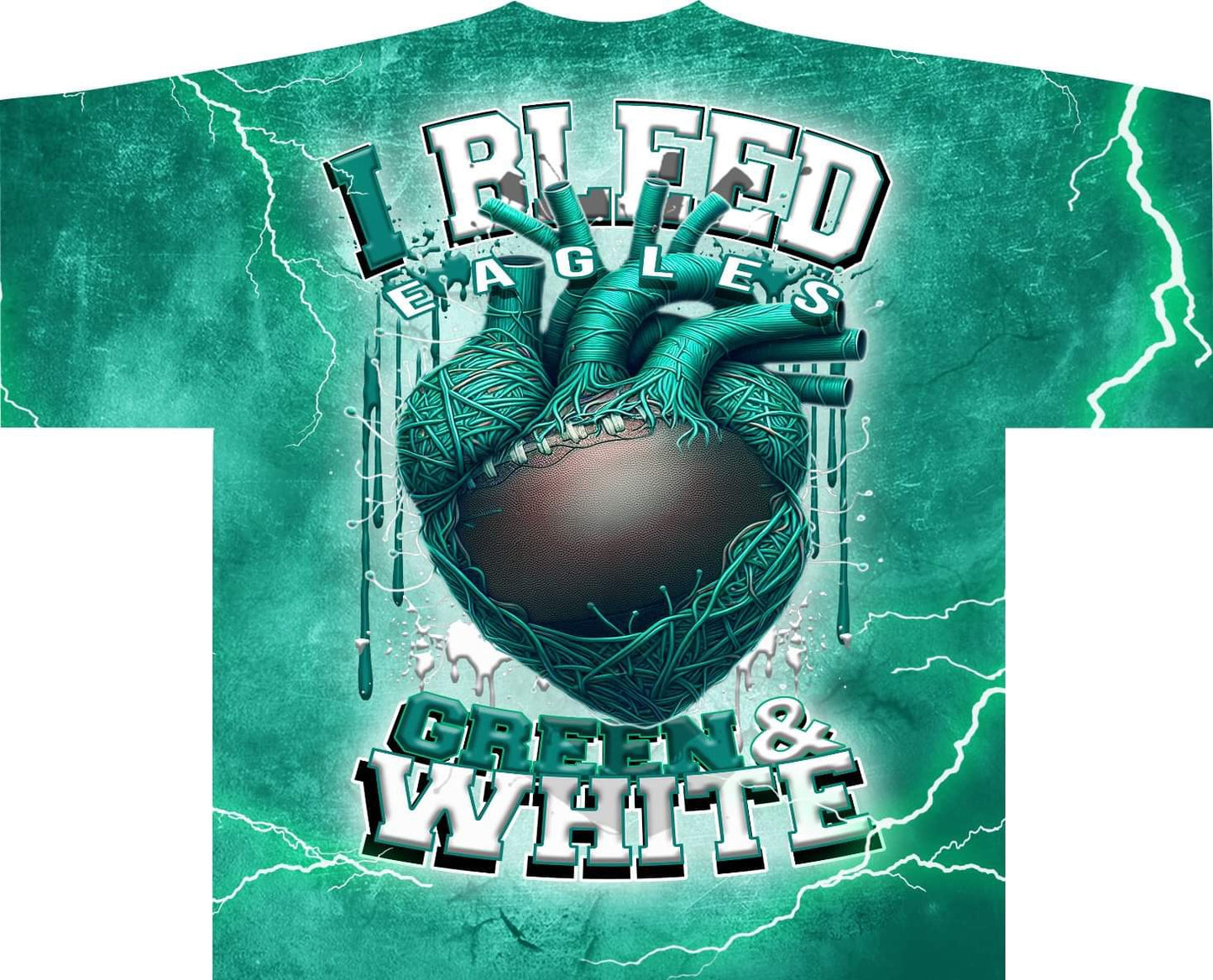 I Bleed Allover Pro Football Tee
