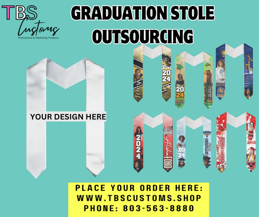 GRAD STOLE (B2B / OUTSOURCING) (DESIGN MUST BE READY TO PRESS)