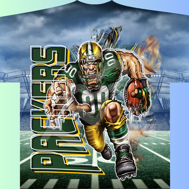 3D Bubble Allover Pro Football Tee