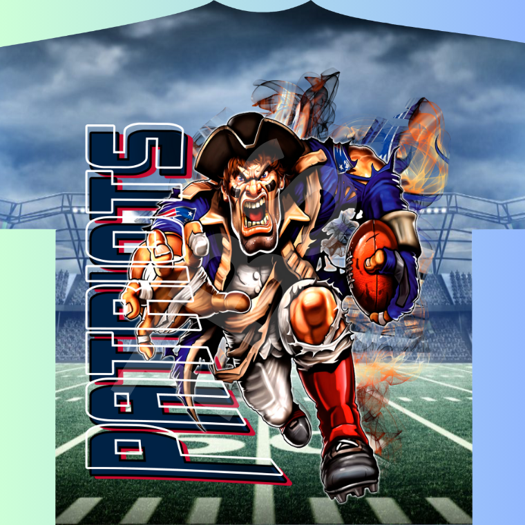 3D Bubble Allover Pro Football Tee