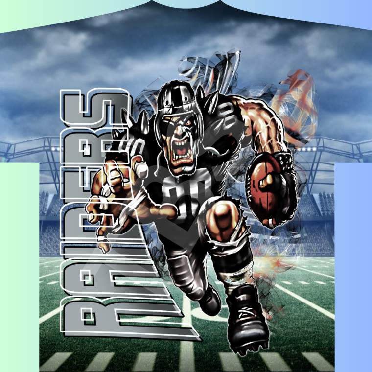 3D Bubble Allover Pro Football Tee