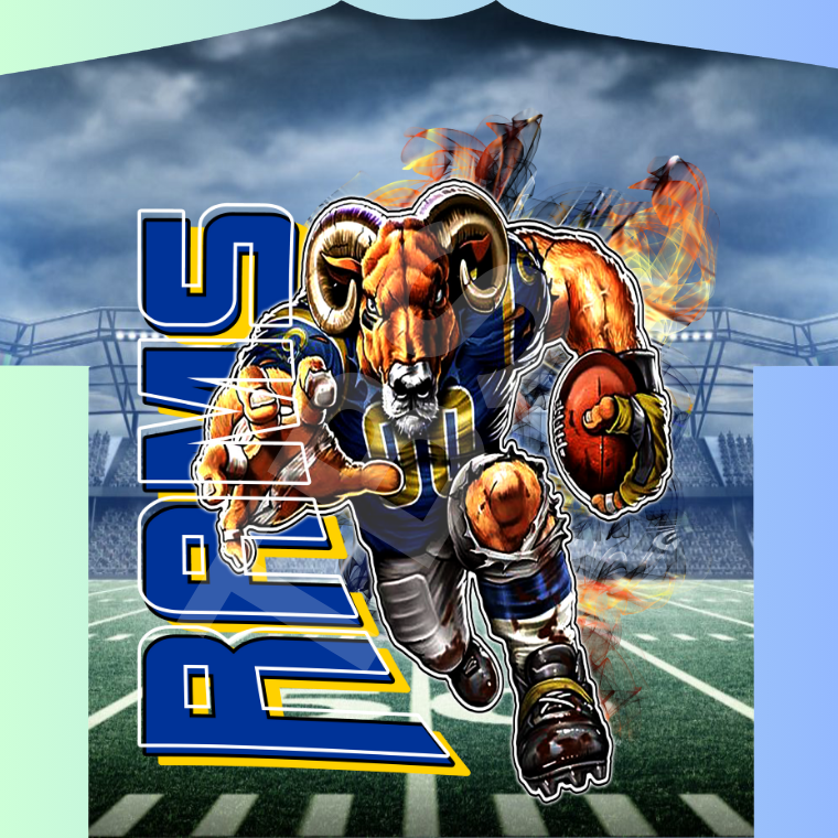 3D Bubble Allover Pro Football Tee