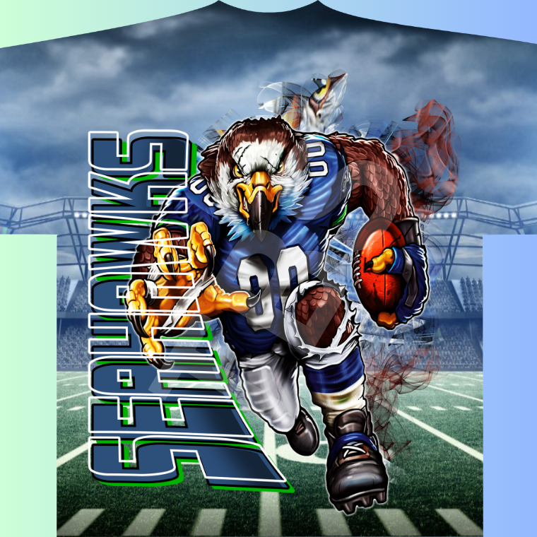 3D Bubble Allover Pro Football Tee