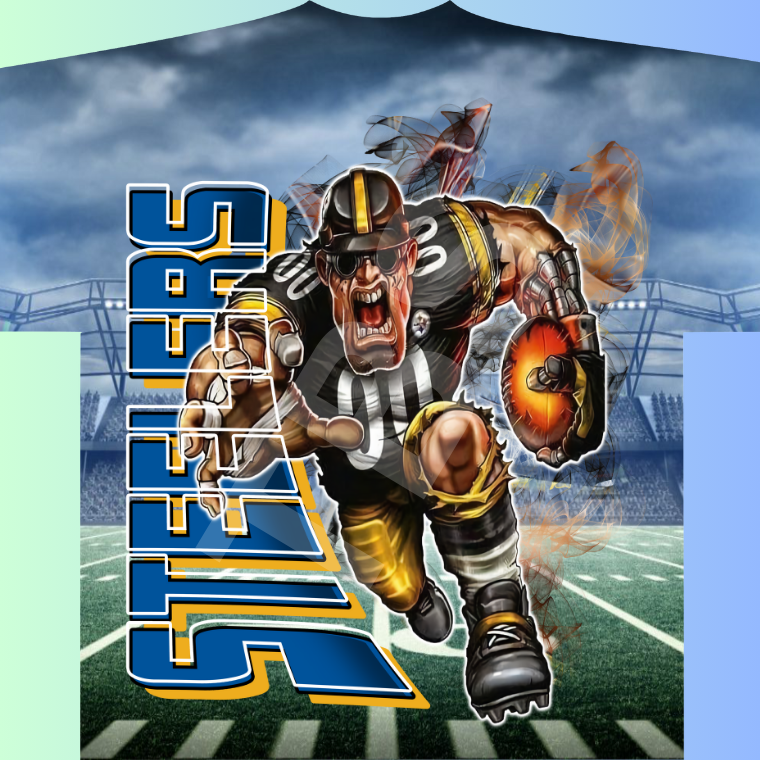 3D Bubble Allover Pro Football Tee