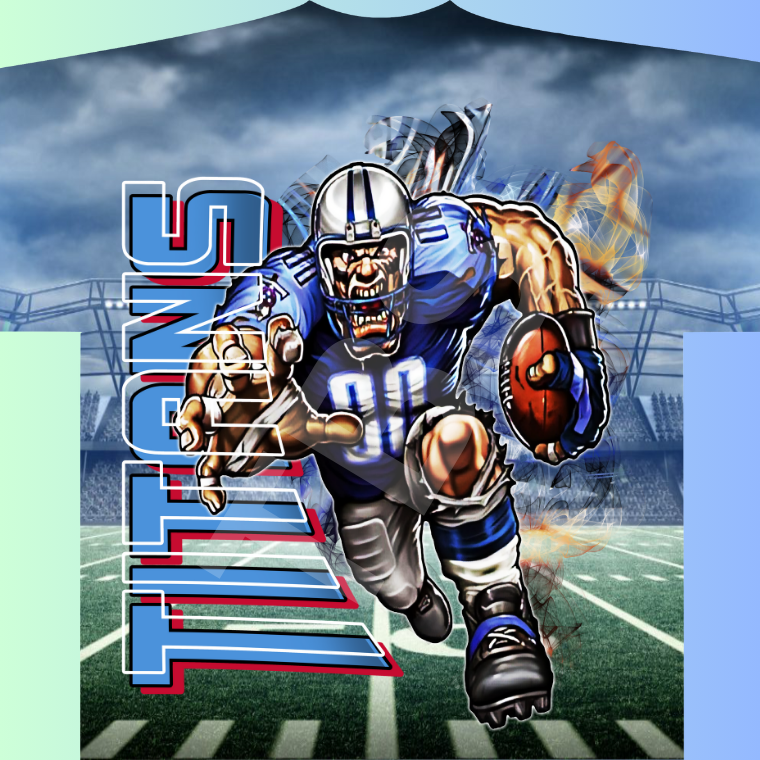 3D Bubble Allover Pro Football Tee