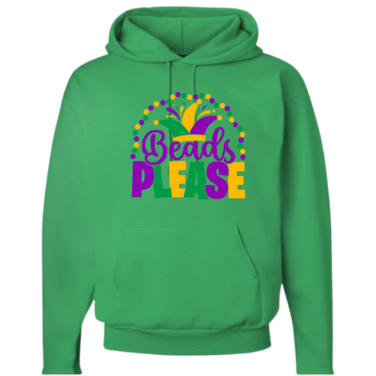 Beads Please Mardi Gras Hoodie