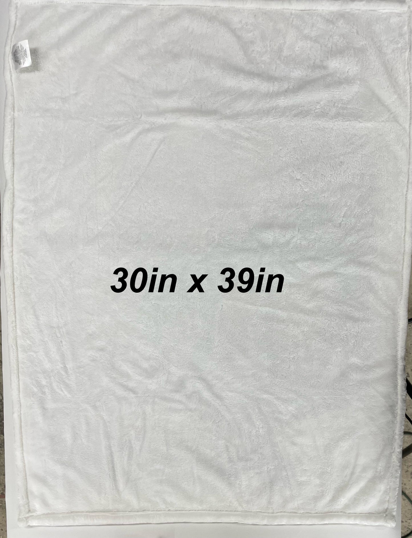 Custom 30in x 39in Blanket (White)