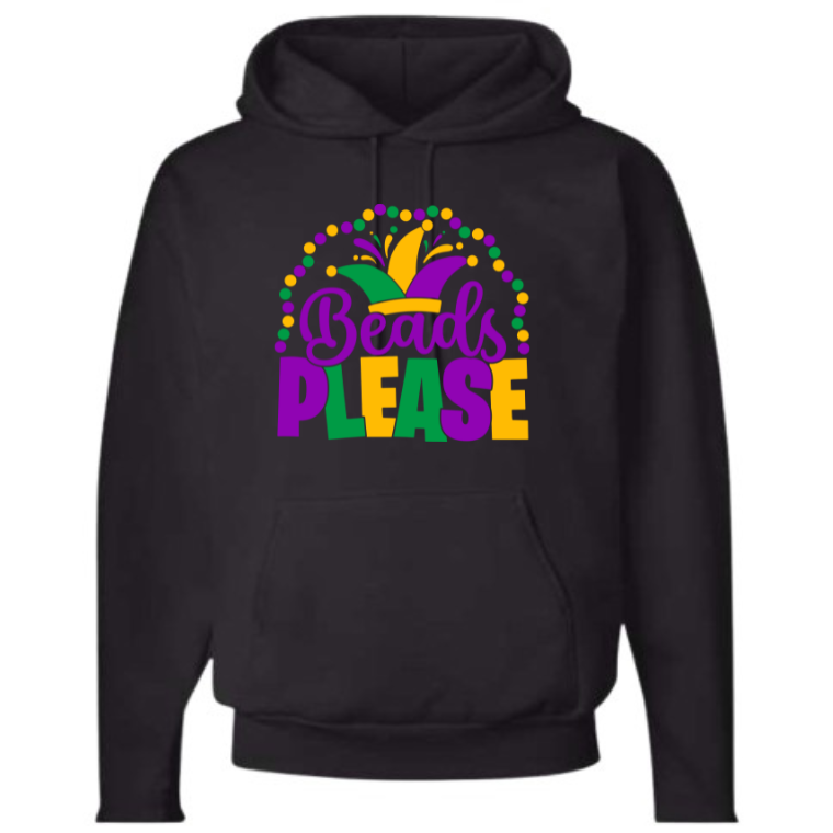 Beads Please Mardi Gras Hoodie