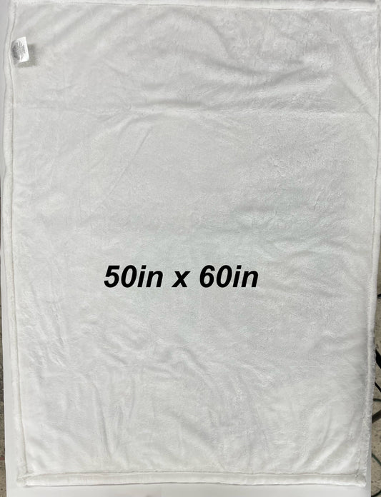 Custom  50in x 60in Blanket (White)