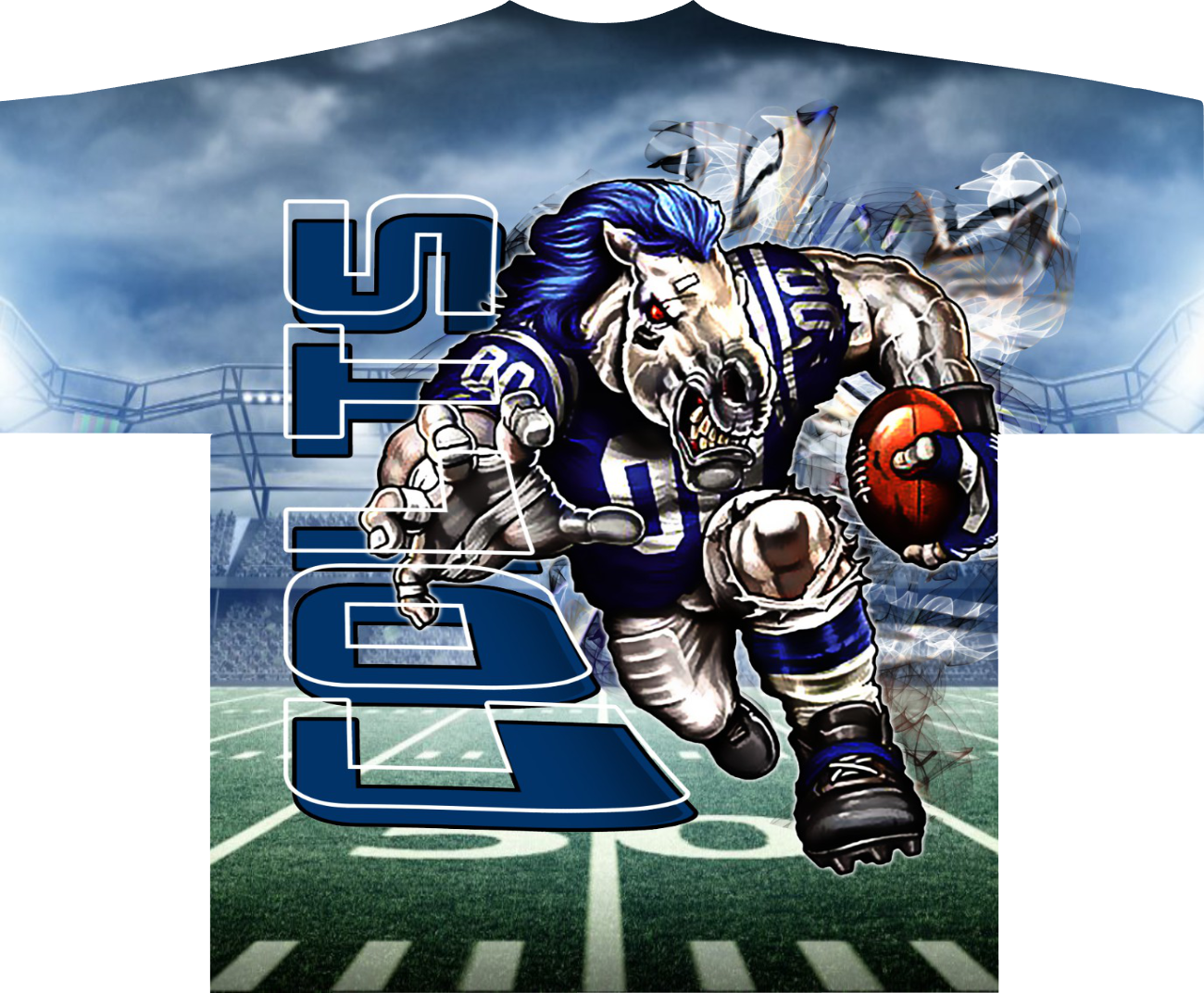 3D Bubble Allover Pro Football Tee