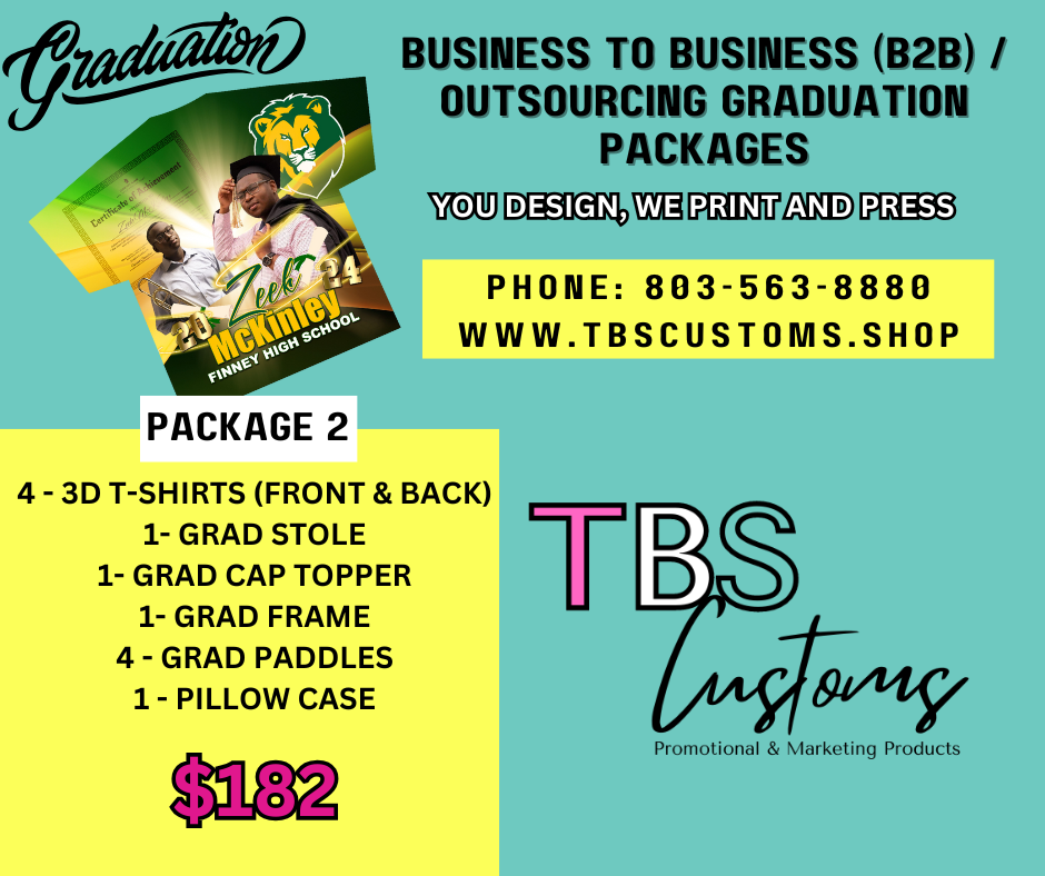 GRAD PACKAGE #2 - (OUTSOURCING) - YOU DESIGN WE PRINT AND PRESS