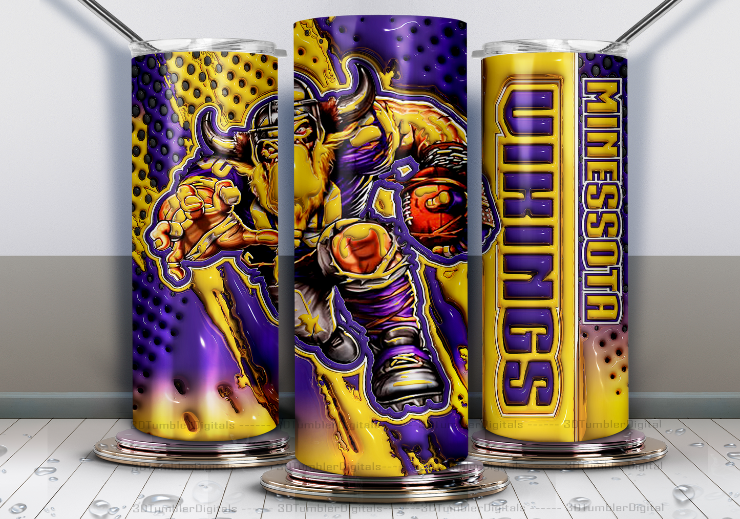 3D Pro Football Tumblers