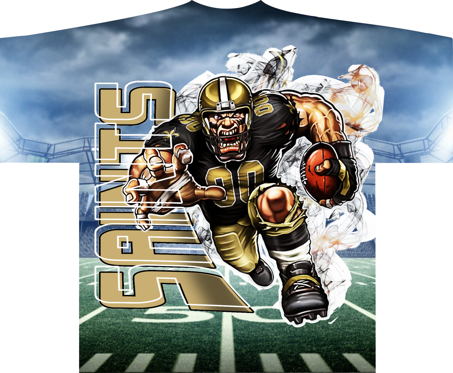 3D Bubble Allover Pro Football Tee