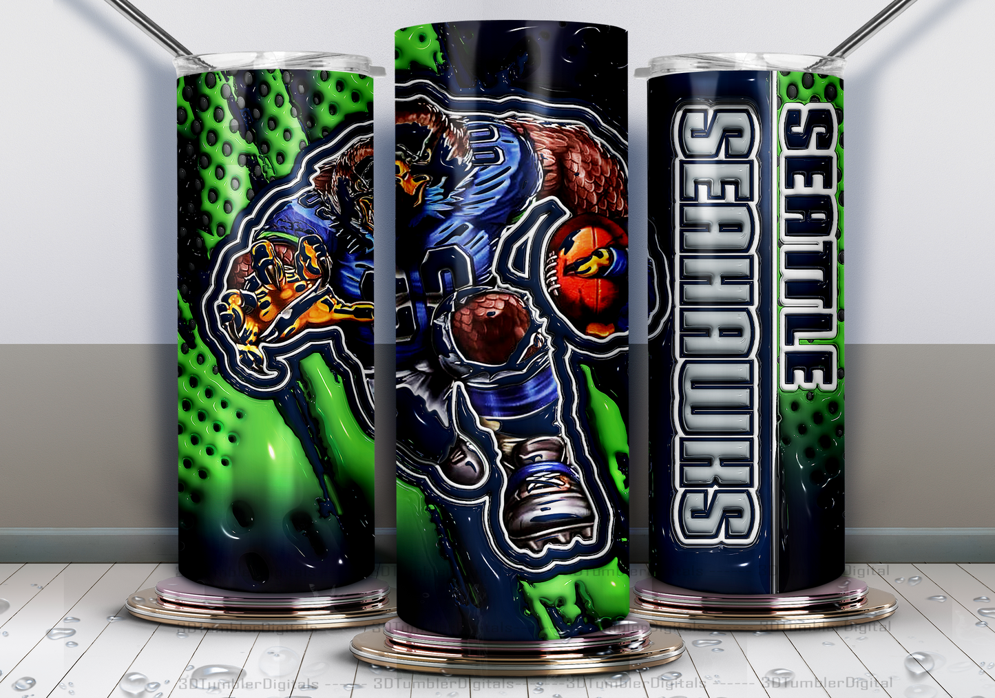 3D Pro Football Tumblers