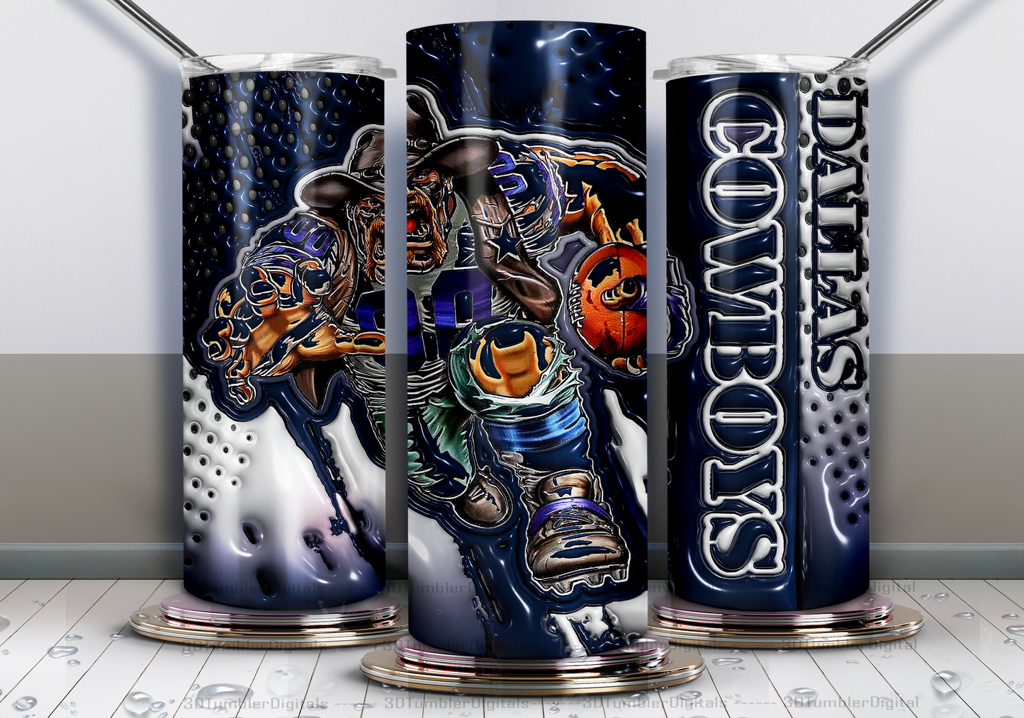 3D Pro Football Tumblers